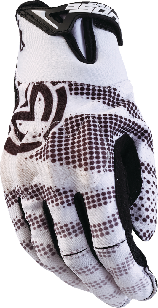 MOOSE Offroad MX1™ Gloves - White Medium with D3O Impact Protection and Tacky Grips