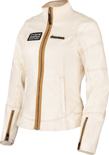 ICON Women's Tuscadero3™ Jacket - White - XL by ICON, Part Number 2822-1779