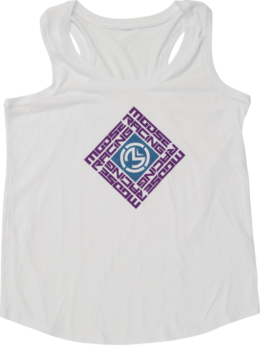 Moose Offroad Women's Spin Sync Tank Top - White - Medium (Part #3031-4281)