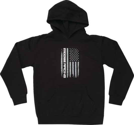 Moose Offroad Youth Stars and Stripes Forever Hoodie - Black, Medium (Part #3052-0703)