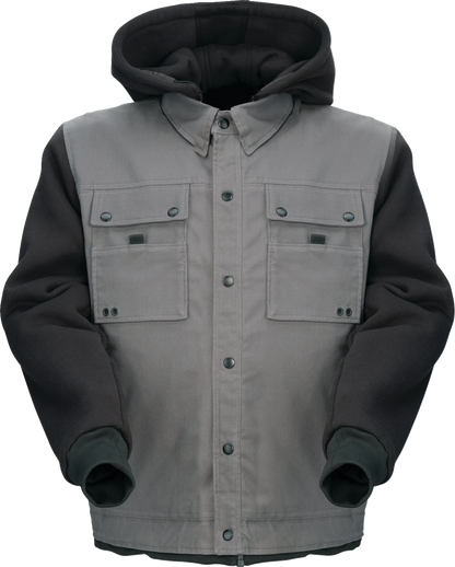 Z1R Jayrod Jacket in Gray/Black, Medium - Heavyweight Canvas and Cotton Fleece Chassis