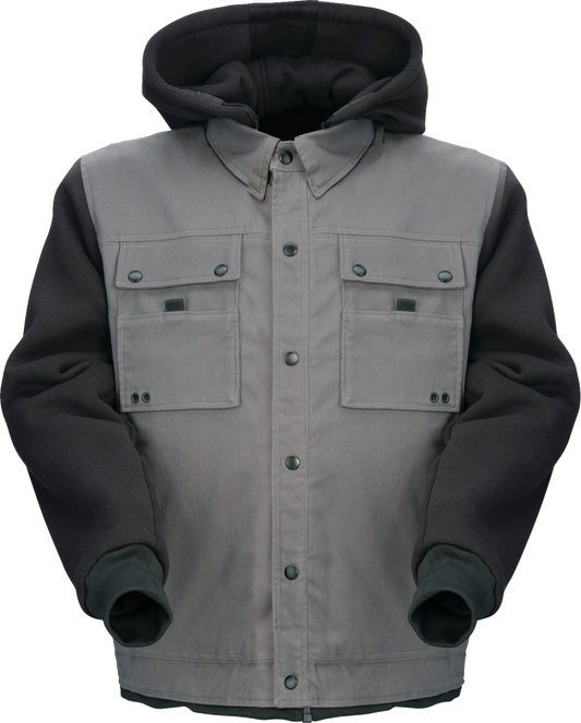 Z1R Jayrod Jacket in Gray/Black, Medium - Heavyweight Canvas and Cotton Fleece Chassis