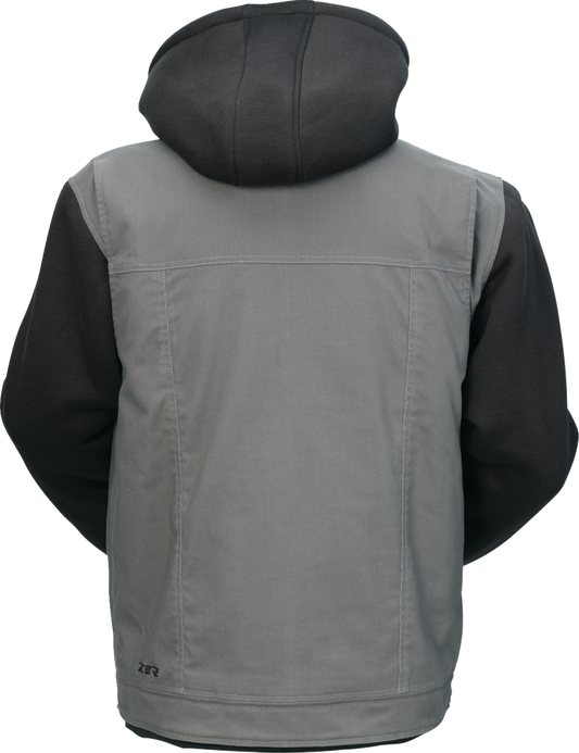 Z1R Jayrod Jacket in Gray/Black, Medium - Heavyweight Canvas and Cotton Fleece Chassis