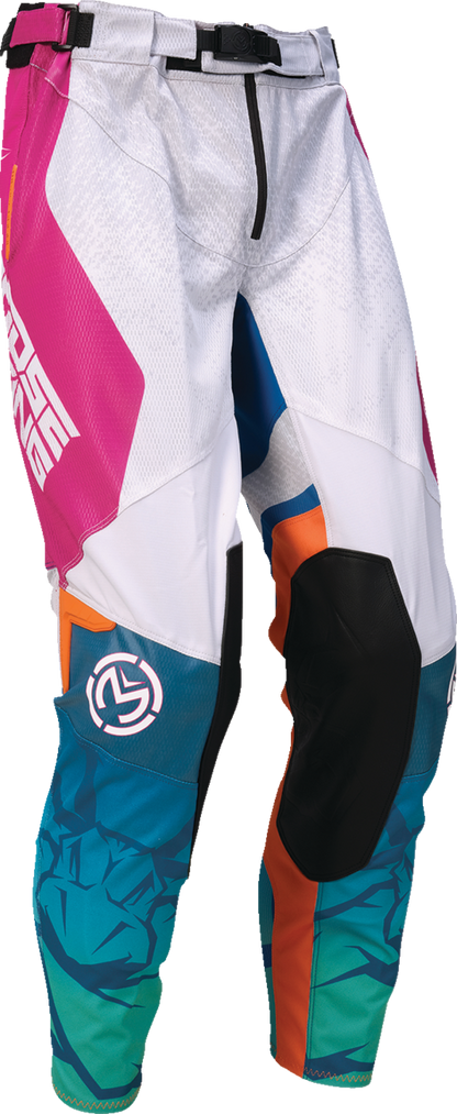MOOSE OFFROAD Sahara Pants - Teal, Orange & Pink | Part Number 2901-12069