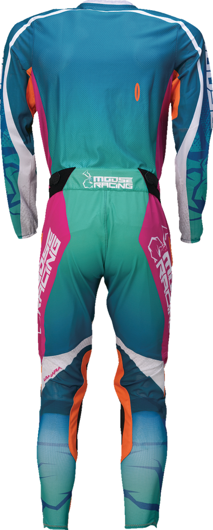Moose Offroad Sahara Jersey - Teal, Orange & Pink - Medium, Part Number 2910-8340