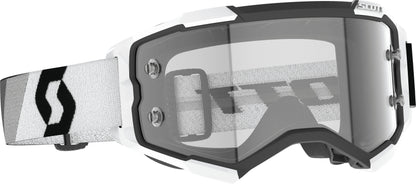 SCOTT Fury Goggle Prem Black/White Clear Works - High-Performance Motocross Eye Protection