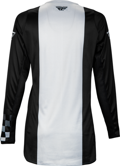 Fly Racing Women's Lite Jersey Black/Light Grey Md - Lightweight Performance Motorcycle Jersey