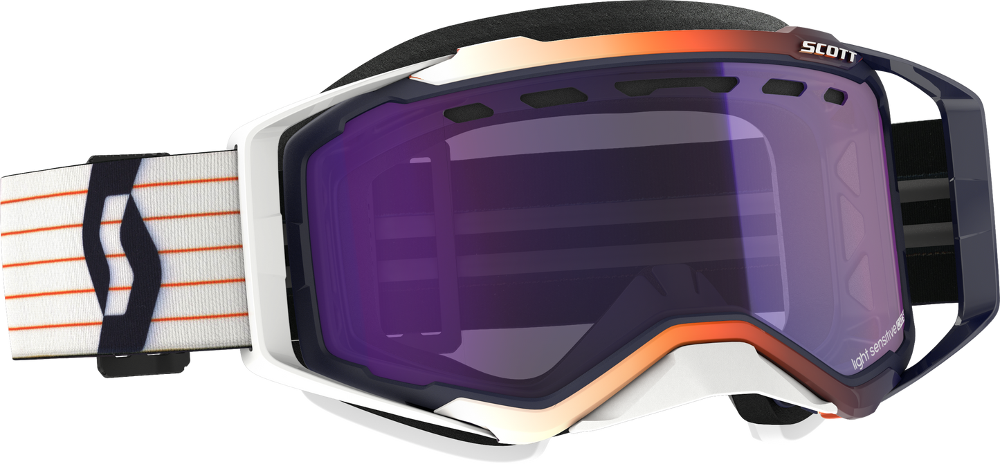 Scott Prospect Snow Cross Goggle with Blue/White Frame and Blue Chrome Lens