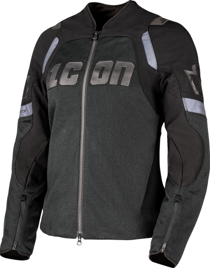 ICON Women's Contra3™ Jacket Black - XS with Iron Weave Mesh and Impact Protection