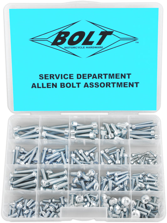 BOLT Allen Bolt Kit SVCALLEN – 352-Piece Service Department Assortment for Hardware Organization