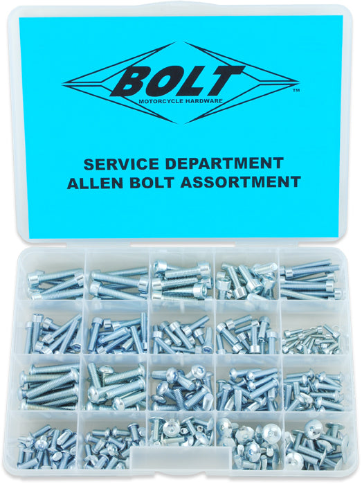 BOLT Allen Bolt Kit SVCALLEN – 352-Piece Service Department Assortment for Hardware Organization