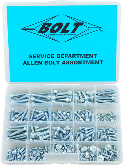 BOLT Allen Bolt Kit SVCALLEN – 352-Piece Service Department Assortment for Hardware Organization