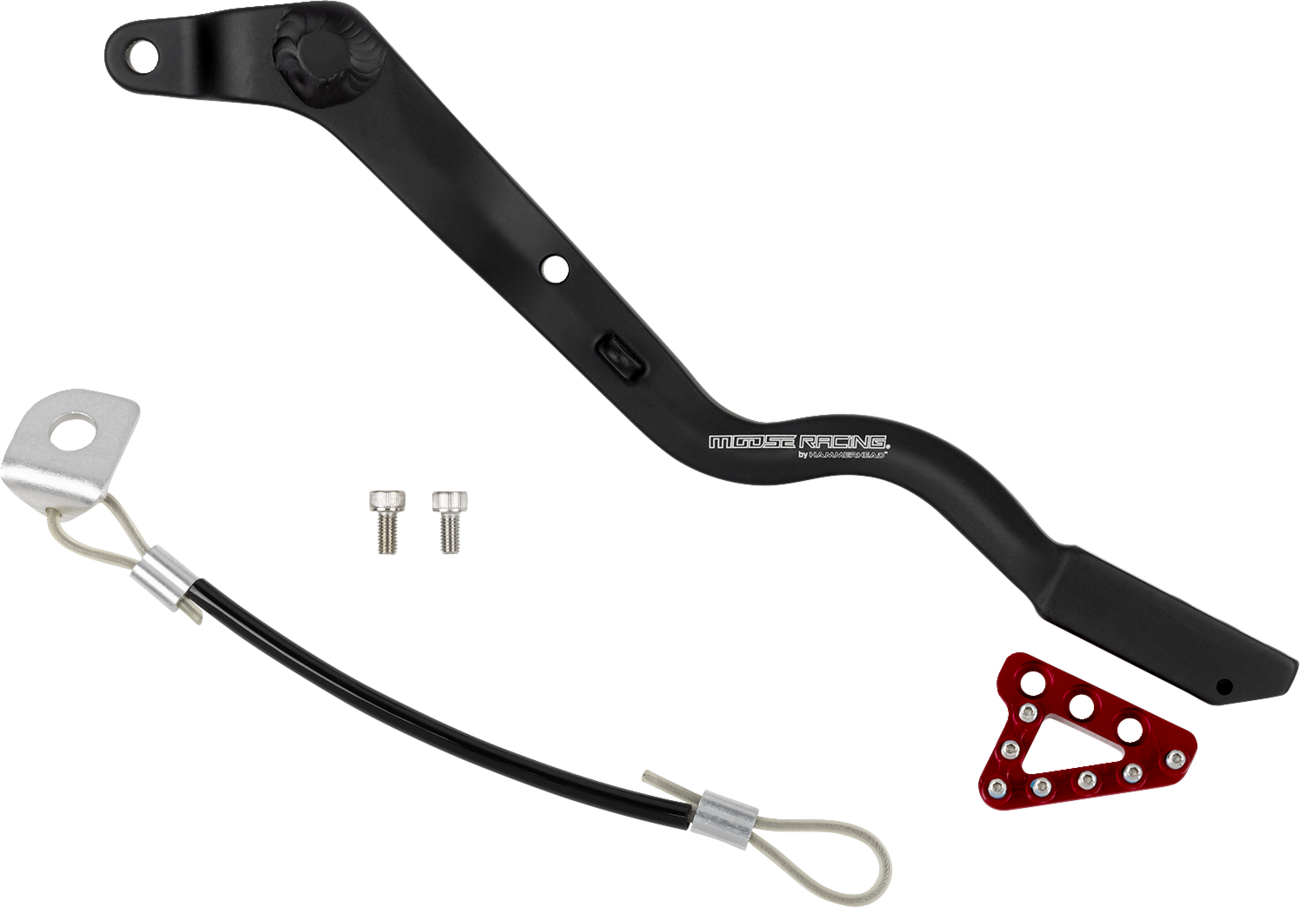 Moose Offroad Honda 82-0114-21-10 Brake Pedal with Red Anodized Tips