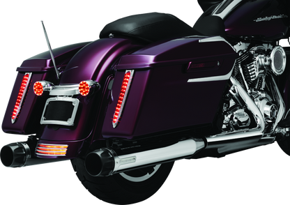 Kuryakyn Rear Fender Accents for Harley Davidson FLHX and FLTRX Models in Chrome