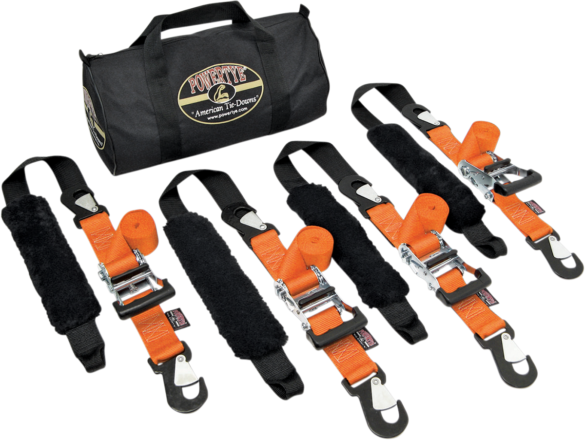 POWERTYE MFG. Big Daddy Trailer Kit - 2-Inch x 6-1/2 Feet with Heavy-Duty Ratchet and Sheepskin Sleeve, Model TRAILERKIT-109