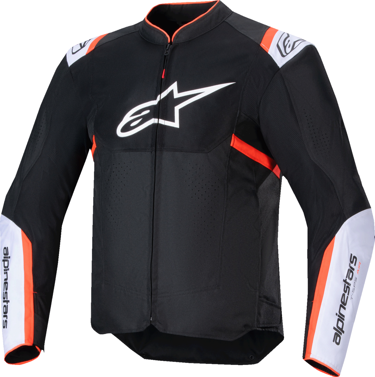 Alpinestars T-SPS Air v2 Motorcycle Jacket - Black/White/Red Fluo, Medium (Part #3301025-1231-M)