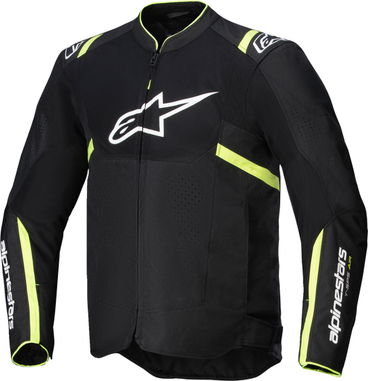 Alpinestars T-SPS Air v2 Motorcycle Jacket - Black/Yellow Fluo, 3XL - Model 3301025-155-3XL