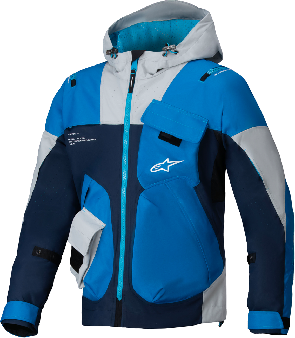 Alpinestars Mogress Air Jacket - Blue/Almond 2XL with Impact Protection and Ventilation