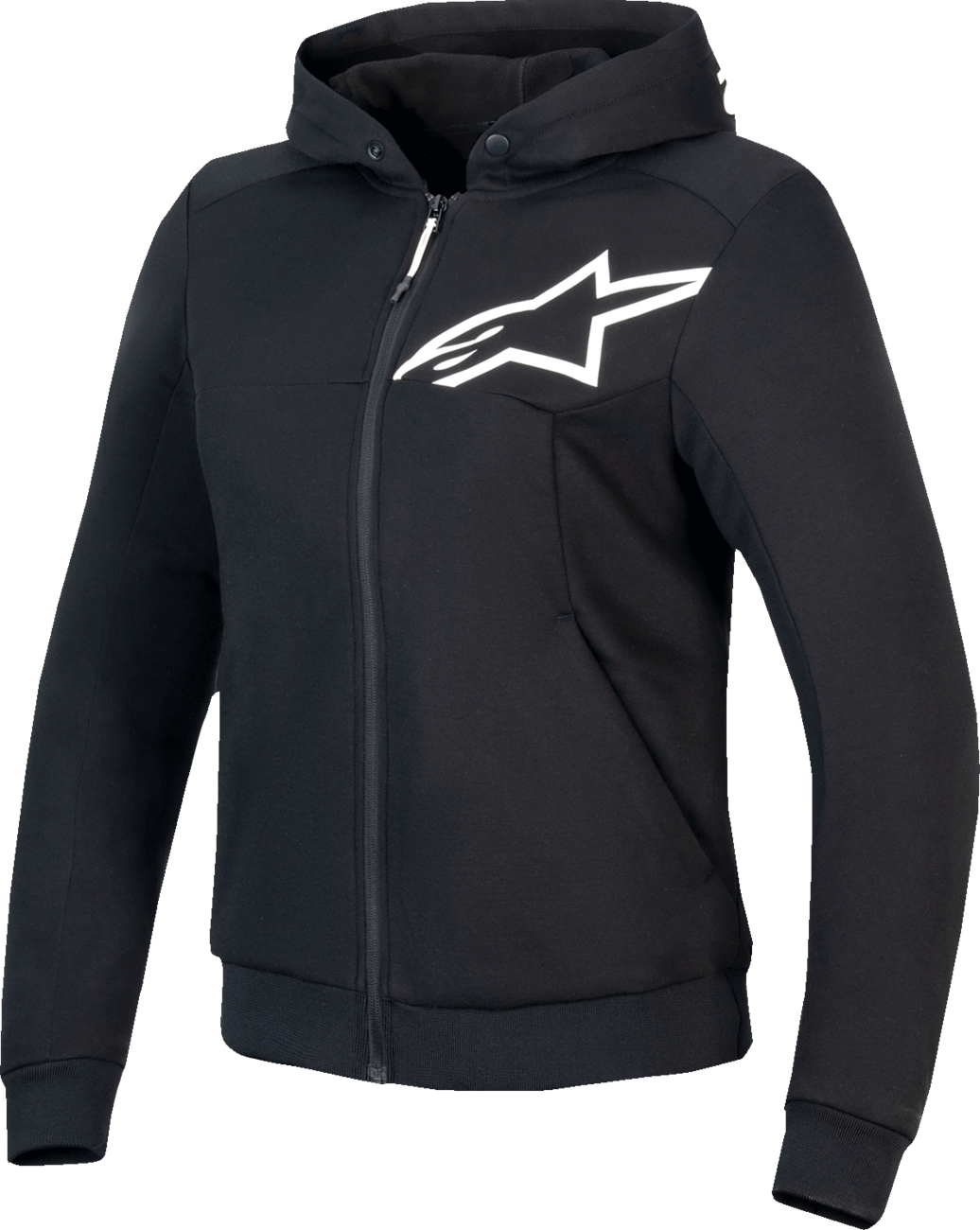 Alpinestars Stella Chrome v2 Sport Hoodie - Black/White, Size Large - Part 4210225-12-L