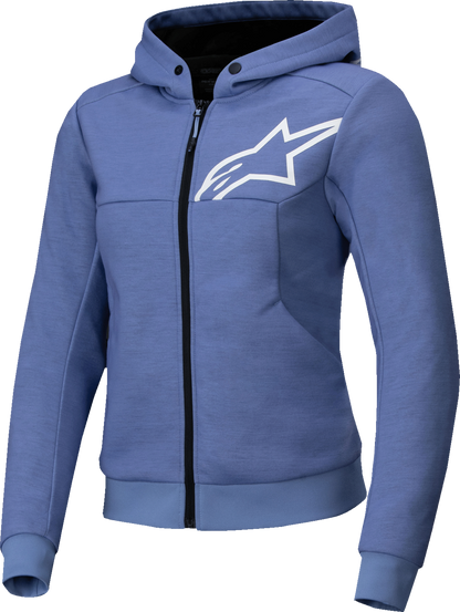 Alpinestars Stella Chrome v2 Sport Hoodie - Blue Violet/White, Medium (Part No. 4210225-7185-M)