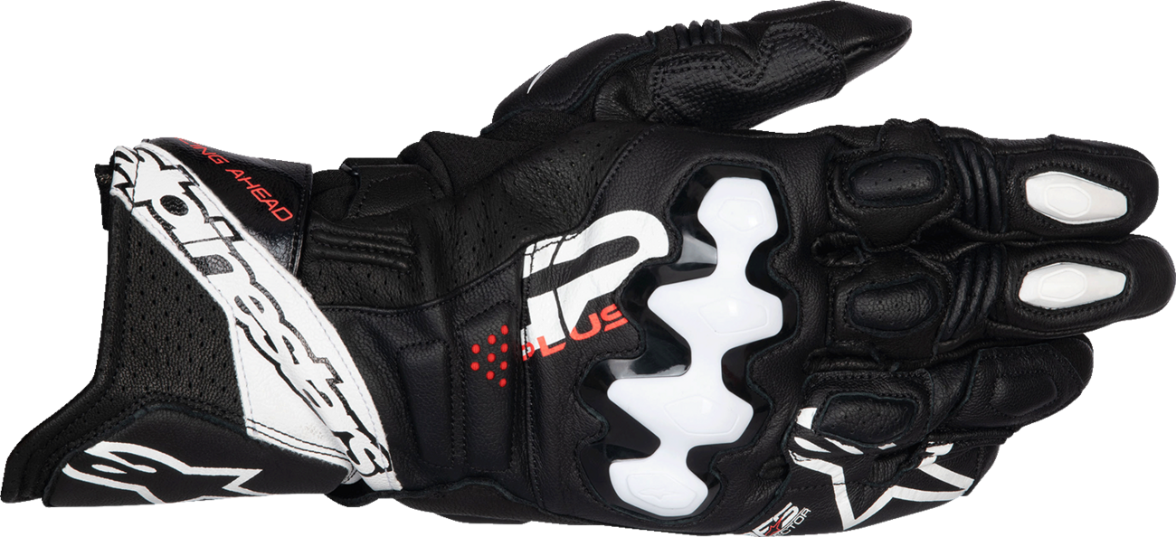 Alpinestars GP Plus R V3 Leather Gloves - Black/White 2XL (Part No. 3550825-12-2X)