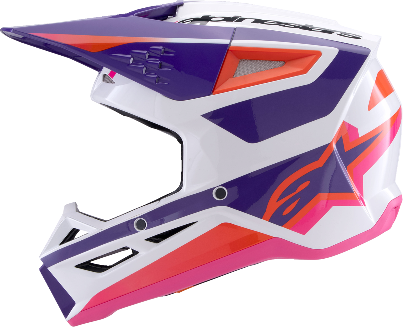 Alpinestars SM3 Helmet - Heat, Gloss White/Purple/Pink, Medium - Part 8301026-2052-M