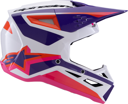 Alpinestars SM3 Helmet - Heat, Gloss White/Purple/Pink, Medium - Part 8301026-2052-M