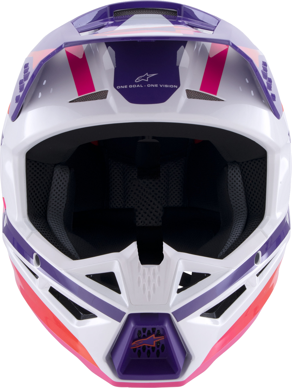 Alpinestars SM3 Helmet Heat - Gloss White, Purple & Pink, Large (Part Number 8301026-2052-L)