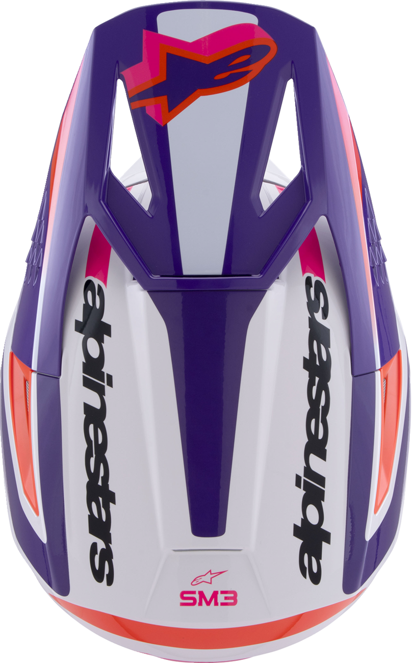 Alpinestars SM3 Helmet - Heat, Gloss White/Purple/Pink, Medium - Part 8301026-2052-M