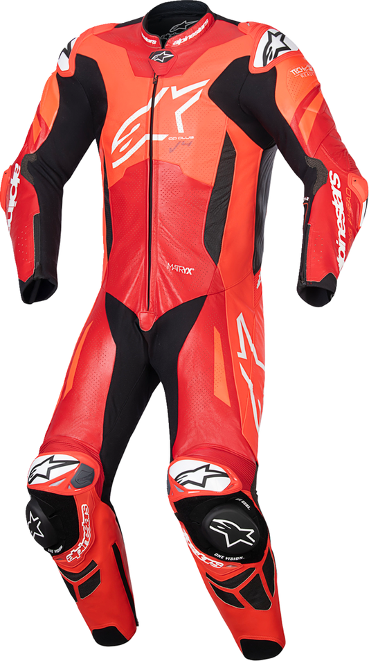 Alpinestars GP Plus v4 Sprint 1-Piece Leather Suit - Red Fluo / Mid Red / White US 42 / EU 52