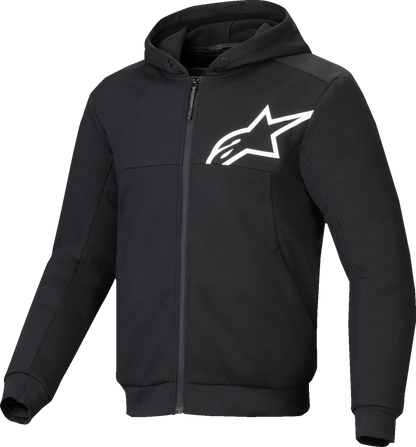 Alpinestars Chrome v2 Sport Hoodie - Black/White, Small (Part #4200325-12-S)