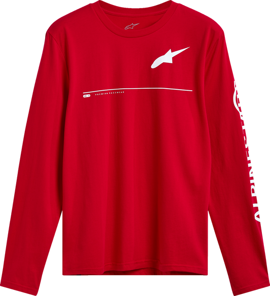 Alpinestars Committed Long-Sleeve CSF T-Shirt - Red - 2XL, Part Number 1215-71200-30-2X