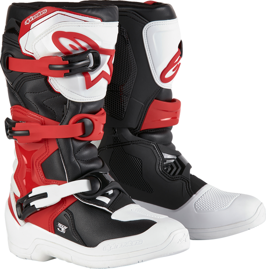 Alpinestars Youth Tech3S Boots - White/Black/Red, US 7 / EU 40.5 - Part Number 2014024-2030-7