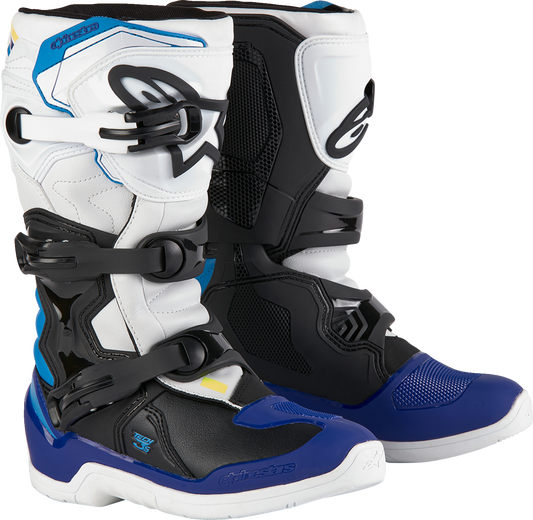 Alpinestars Youth Tech3S Boots - White/Black/Blue, US Size 5 / EU 38 | Part 2014024-2179-5