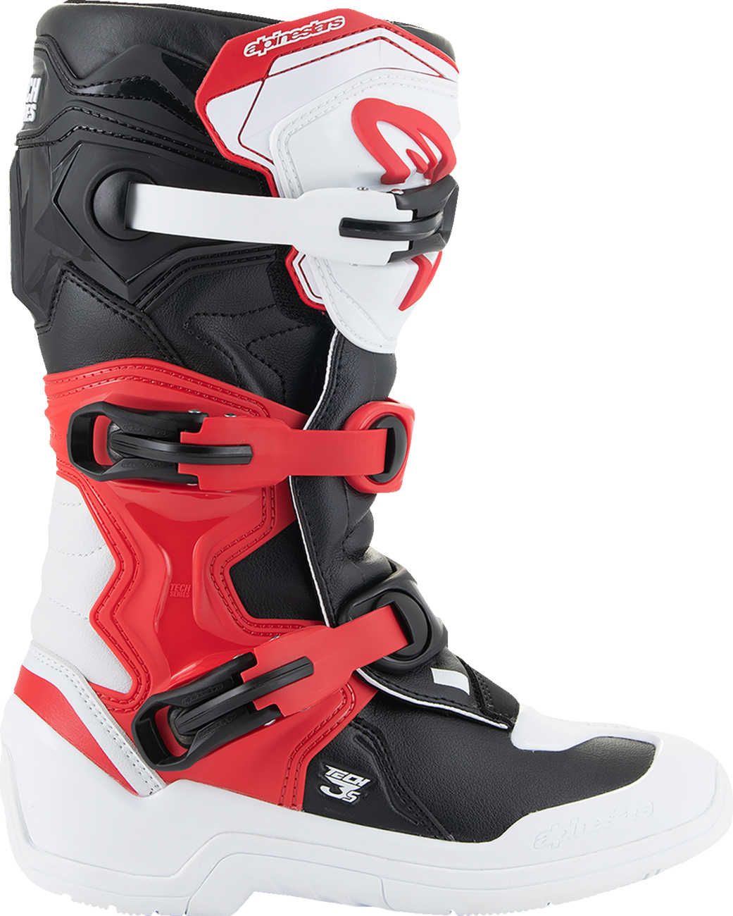 Alpinestars Youth Tech3S Boots - White/Black/Red, US 7 / EU 40.5 - Part Number 2014024-2030-7