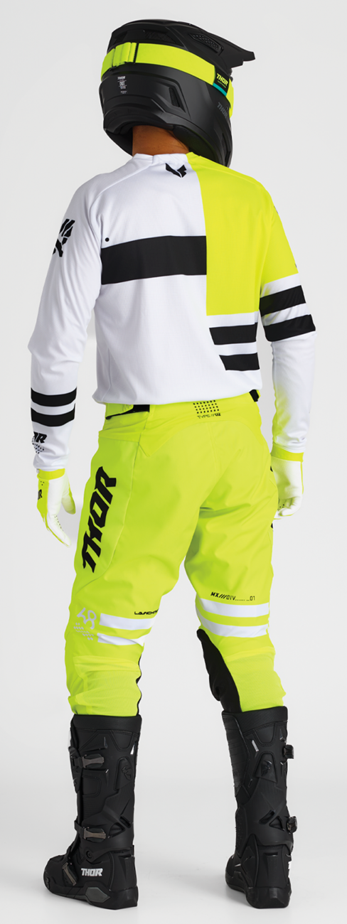 THOR Launchmode Dozer Pants - Acid/Black US 40 - Durable Motorcycle Riding Gear