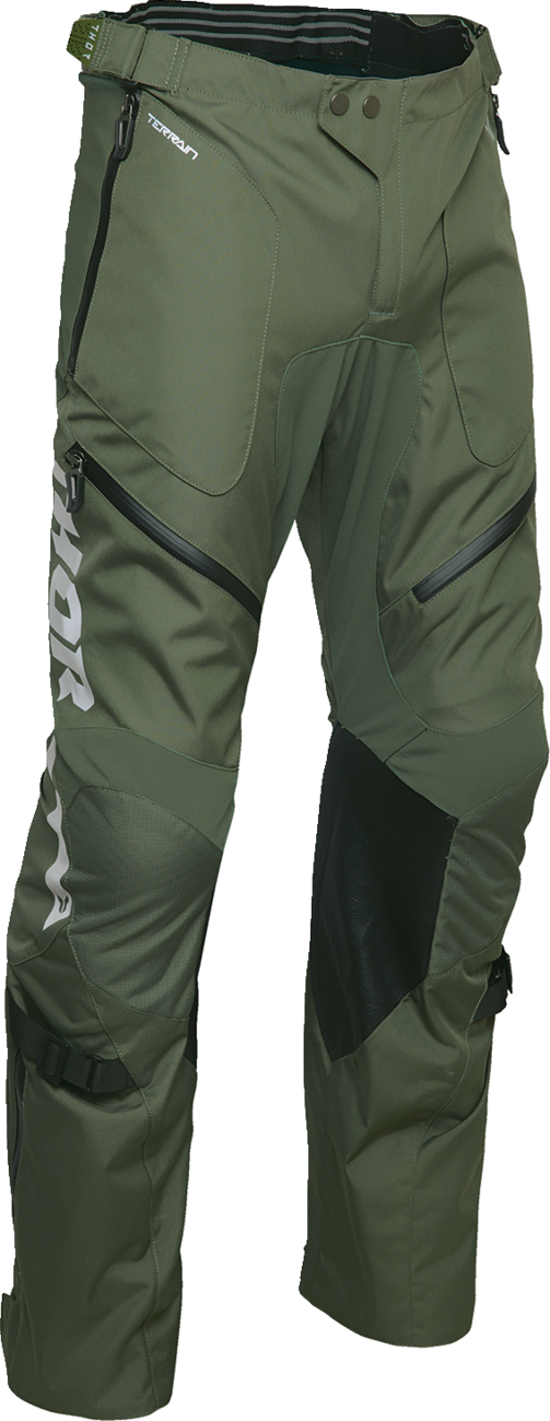 THOR Terrain Over-the-Boot Pants - Army/Charcoal US 36 (Part No. 2901-12153)