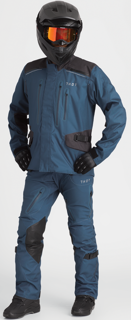 THOR Range Jacket Steel 3XL - Waterproof Motorcycle Jacket with RHEON™ Protection and Ventilation