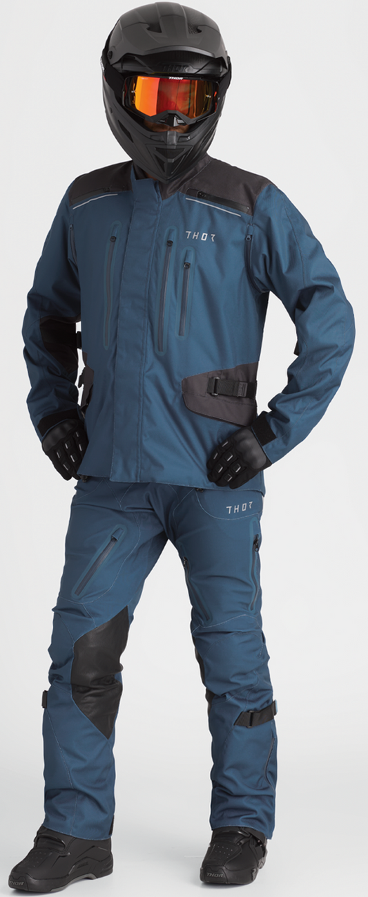 THOR Range Jacket Steel 3XL - Waterproof Motorcycle Jacket with RHEON™ Protection and Ventilation
