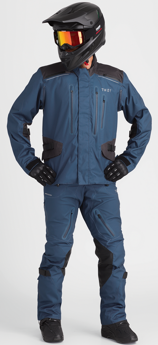 THOR Range Jacket Steel 3XL - Waterproof Motorcycle Jacket with RHEON™ Protection and Ventilation