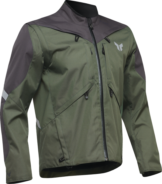 THOR Terrain Jacket - Army/Charcoal, Part Number 2920-0866, Men's Motorcycle Riding Jacket