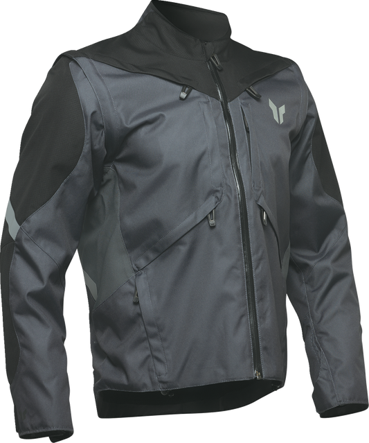 THOR Terrain Jacket Charcoal 3XL - Waterproof and Breathable Motorcycle Outerwear