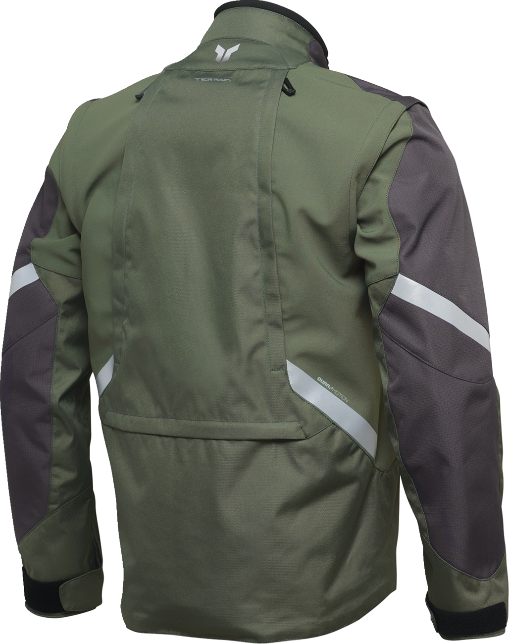 THOR Terrain Jacket - Army/Charcoal, Medium – Durable Waterproof Motorcycle Jacket with Ventilation and Storage