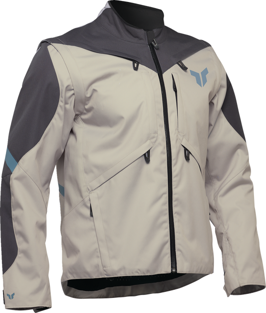 THOR Terrain Jacket 2XL by THOR, Part Number 2920-0876 - Durable Waterproof Riding Jacket with Zip-Off Sleeves and Multiple Storage Pockets