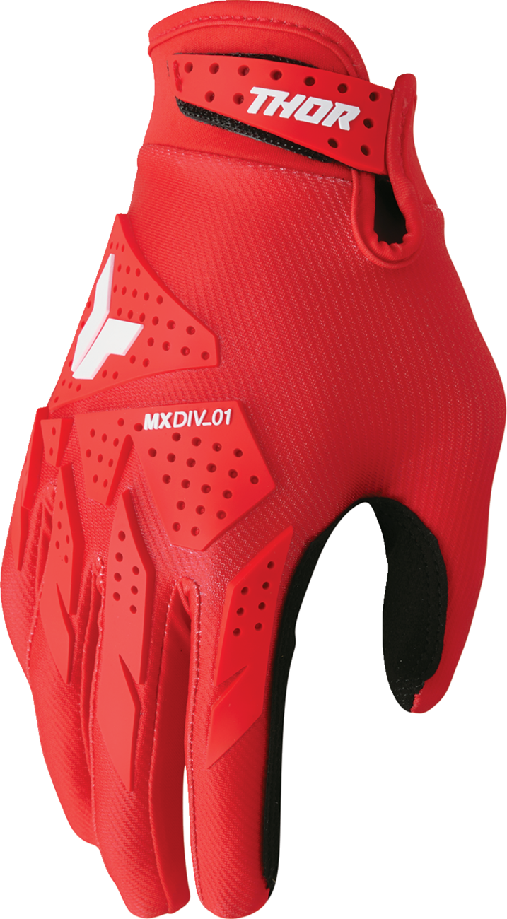THOR Launchmode XP Gloves - Red, Size XS - Durable Polyester and TPR Coverage for Motorcycling