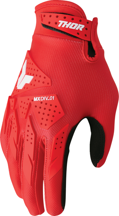 THOR Launchmode XP Gloves - Red, Size XS - Durable Polyester and TPR Coverage for Motorcycling