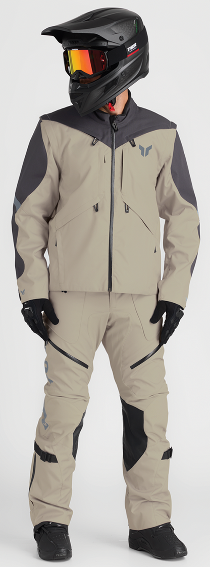 THOR Terrain Jacket - Sand, Small - Durable Waterproof Motorcycle Jacket with Ventilation and Storage