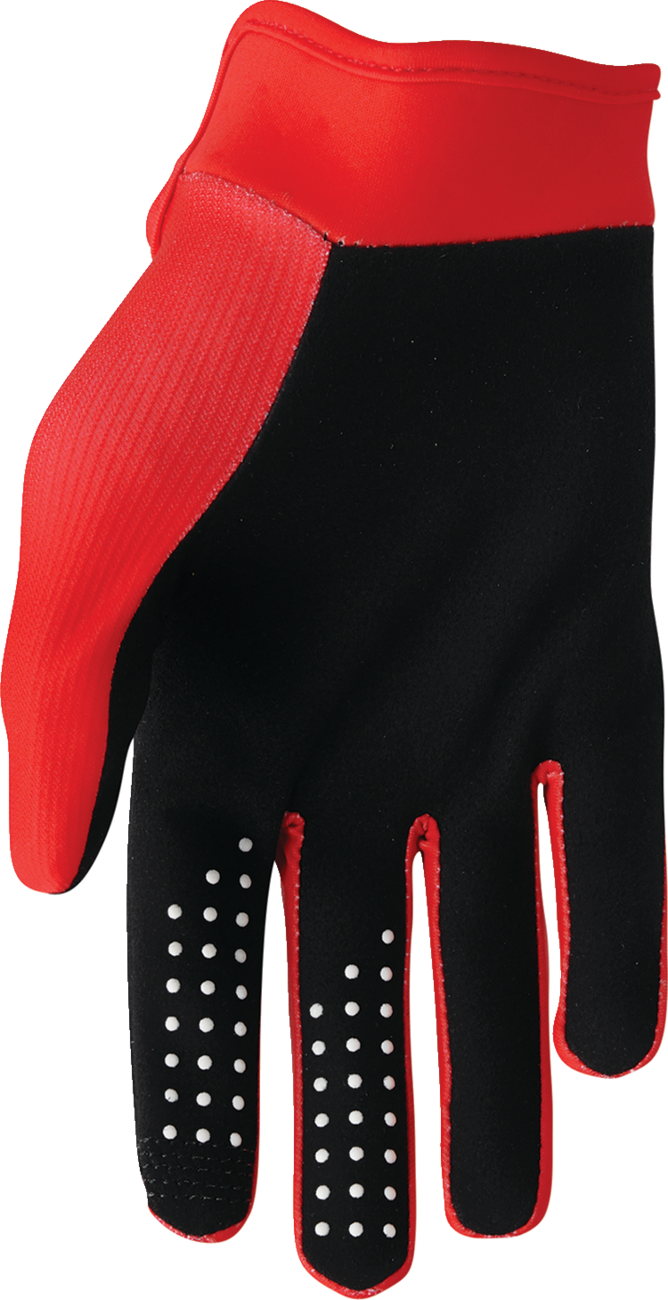 THOR Launchmode XP Gloves - Red, Size XS - Durable Polyester and TPR Coverage for Motorcycling