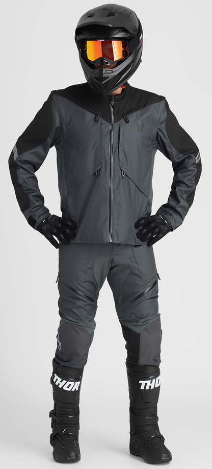 THOR Terrain Jacket - Charcoal 2XL - Durable Waterproof Motorcycle Riding Gear