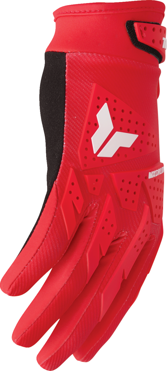 THOR Launchmode XP Gloves - Red, Size XS - Durable Polyester and TPR Coverage for Motorcycling